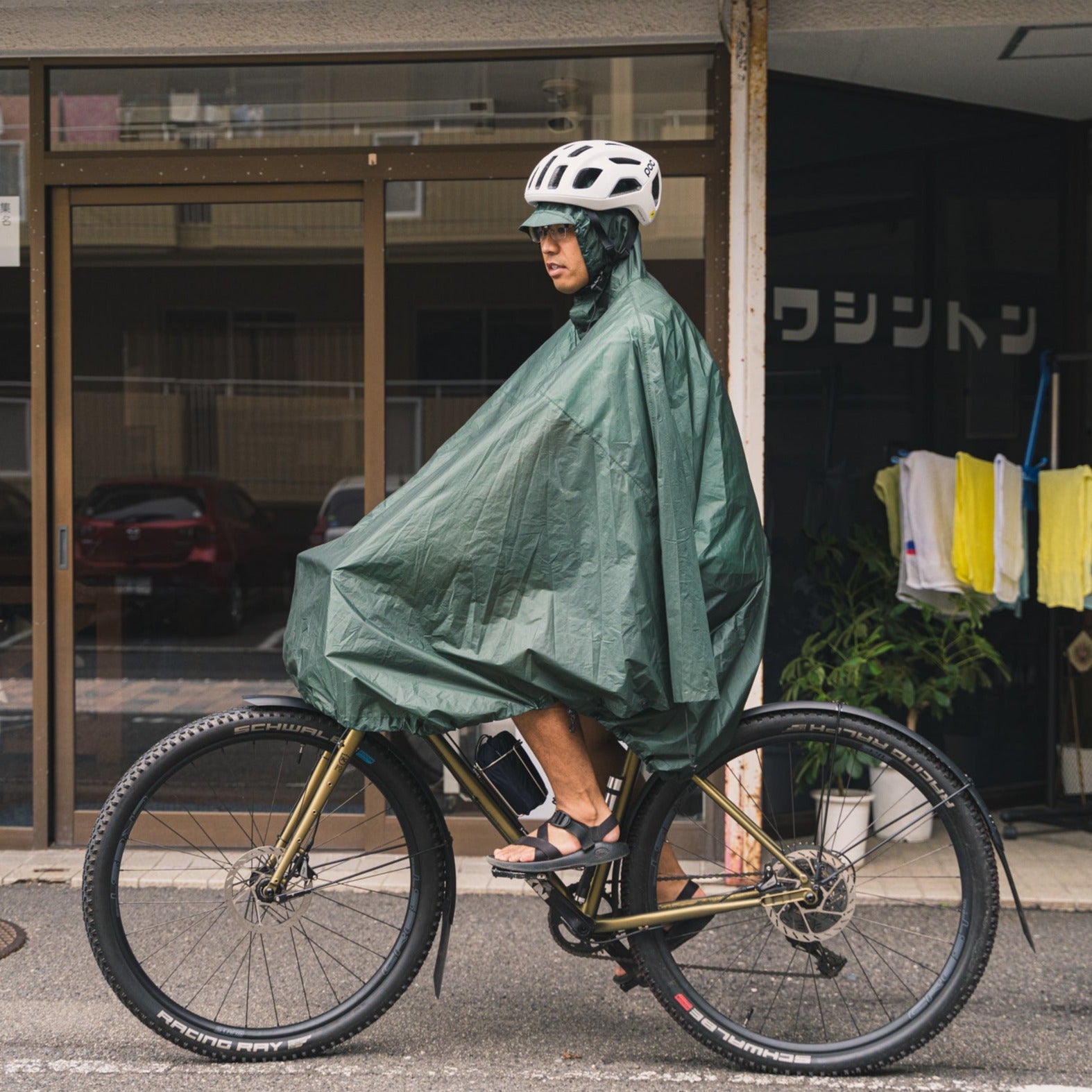 FAIRWEATHER packable rain poncho フェアウェザー – Grumpy Bike Shop