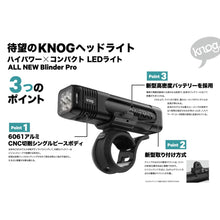 画像をギャラリービューアに読み込む, knog BLINDER 1300 ノグ