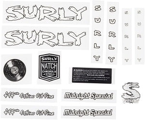 ネコポス対応]Surly frame decal set midnight special NEW サーリー