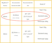 画像をギャラリービューアに読み込む, Huck Norris MEGANORRIS ハックノリス メガノリス SANDWICH 60mm TUBELESS TIRE INSERT