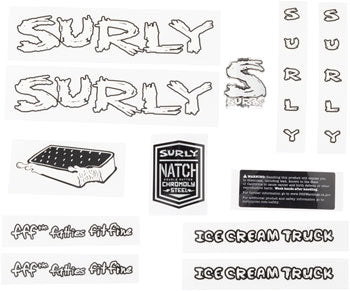 [ネコポス対応]Surly frame decal set ice cream truck NEW サーリー アイスクリームトラック フレーム  デカール セット MA125