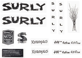ネコポス対応]Surly frame decal set krampus NEW サーリー