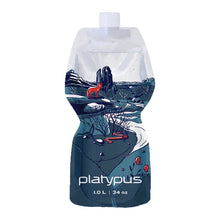 画像をギャラリービューアに読み込む, Platypus ソフトボトル 1.0L キャンプアウトドア畳めるエコ 水筒 軽量 頑丈 コンパクト