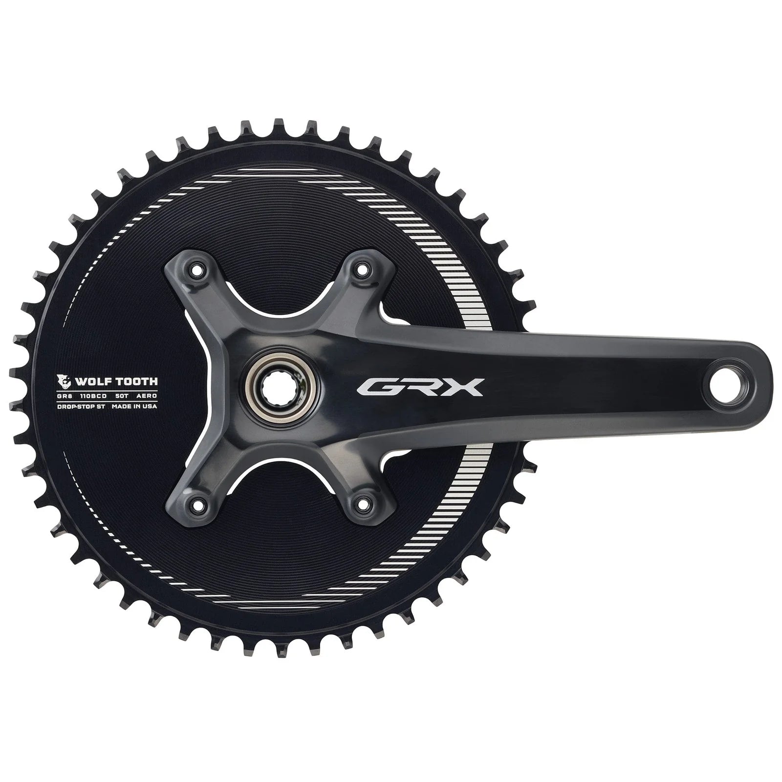 WOLF TOOTH Aero 110 BCD Asymmetric 4-Bolt Chainrings for Shimano GRX 8 –  Grumpy Bike Shop