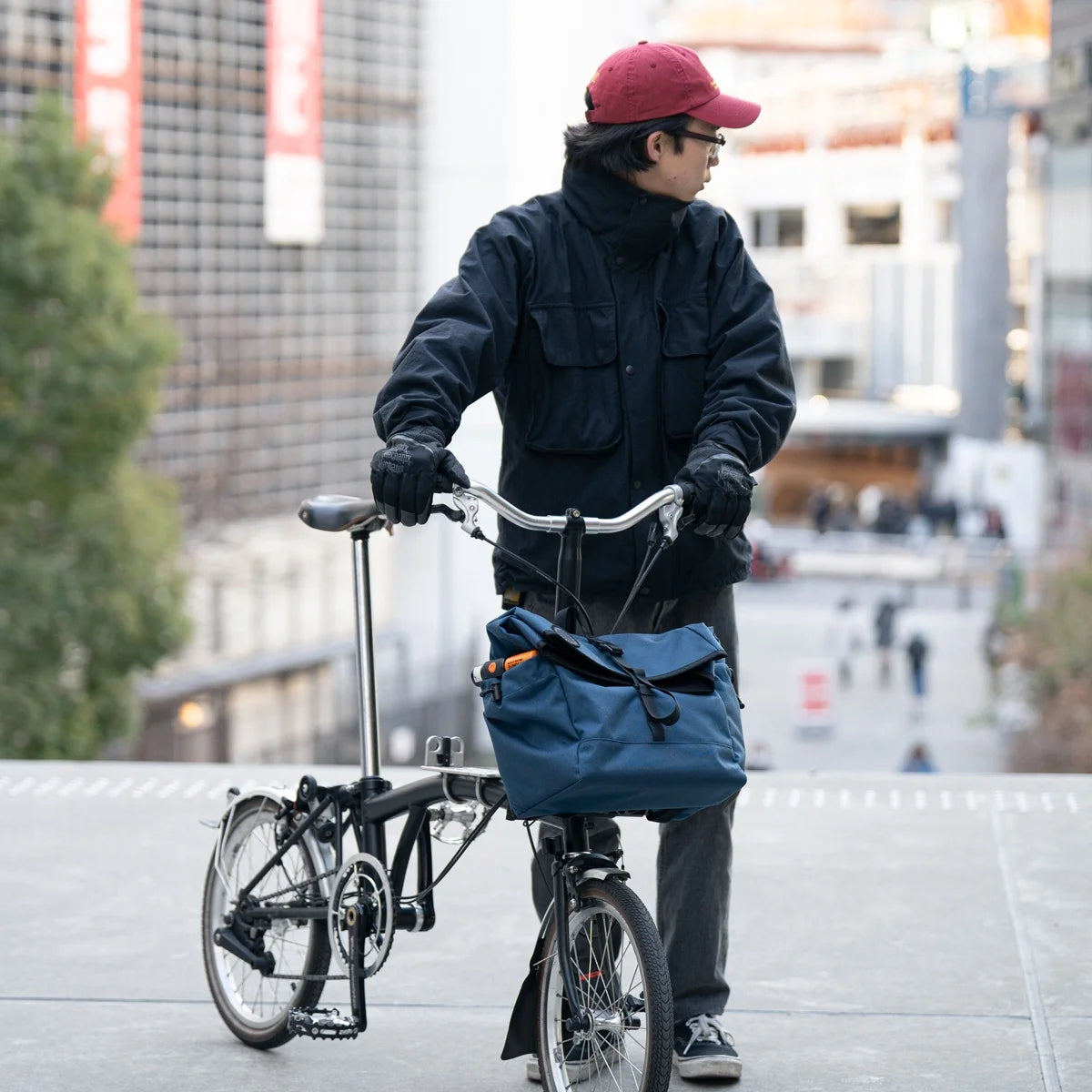 フェアウェザー フロントバッグ 小径車・ミニベロ用 フレーム・アダプター付き FAIRWEATHER brompton bag mini (フレームあり) フェアウェザー