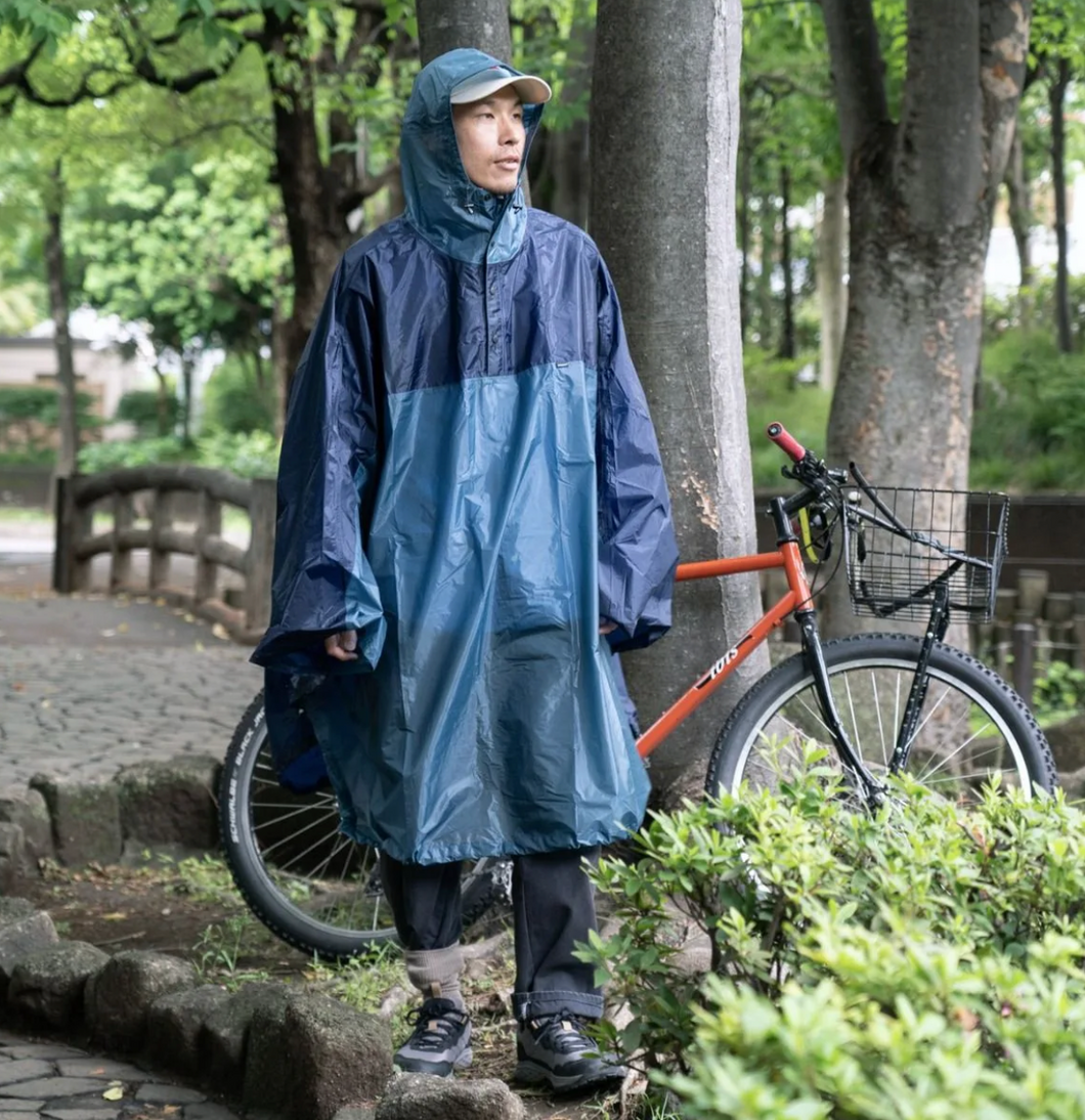 FAIRWEATHER packable rain poncho 2カラー [green/coyote, navy/slate blue] フェアウェザー