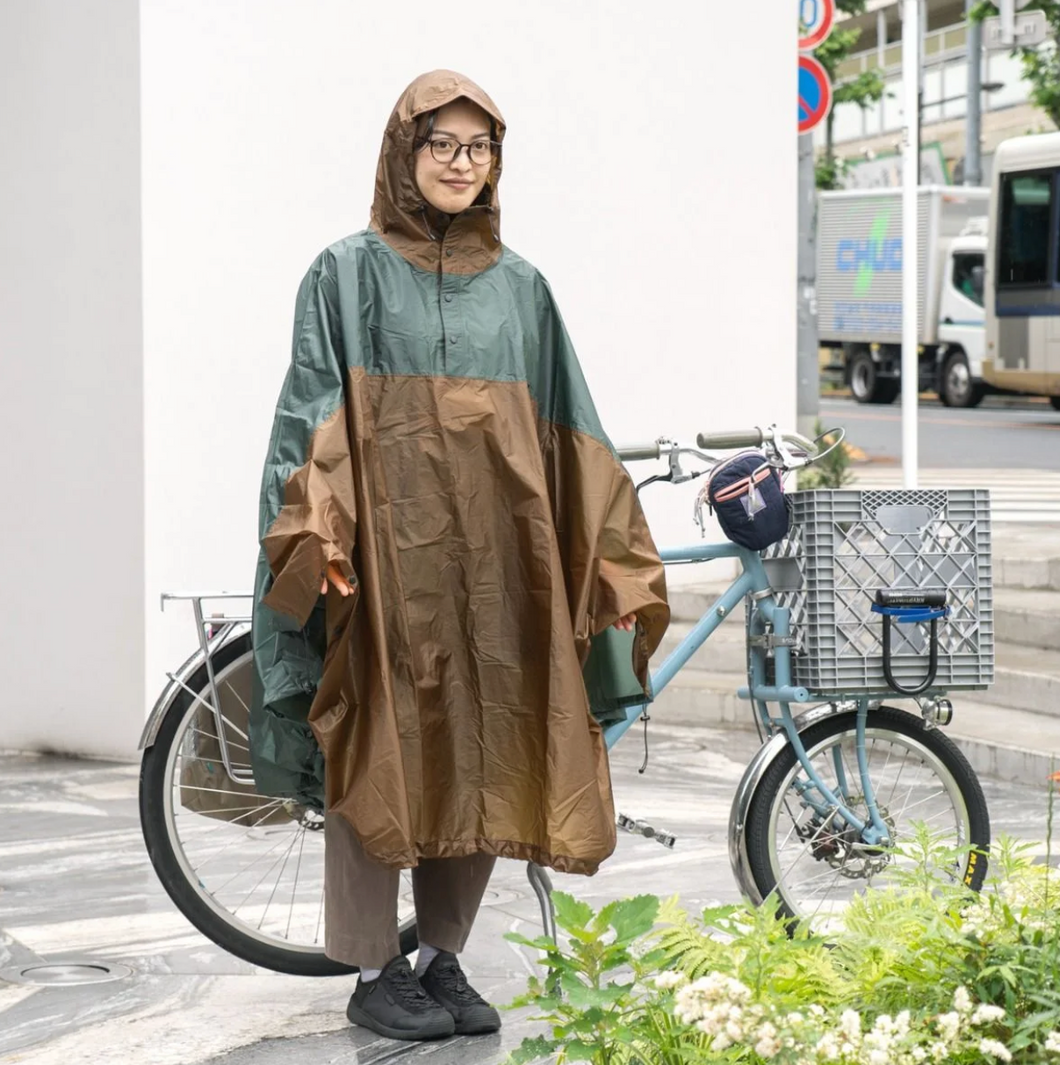 FAIRWEATHER packable rain poncho 2カラー [green/coyote, navy/slate blue] フェアウェザー