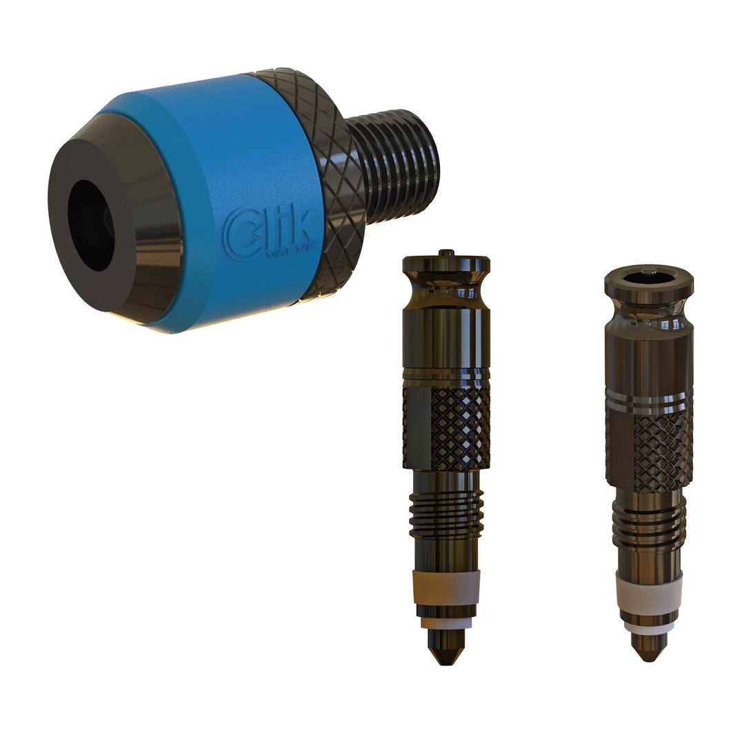 CLIK VALVE HI-FLOW CORES PRESTA STEMS CLIK PUMP ADAPTER SET