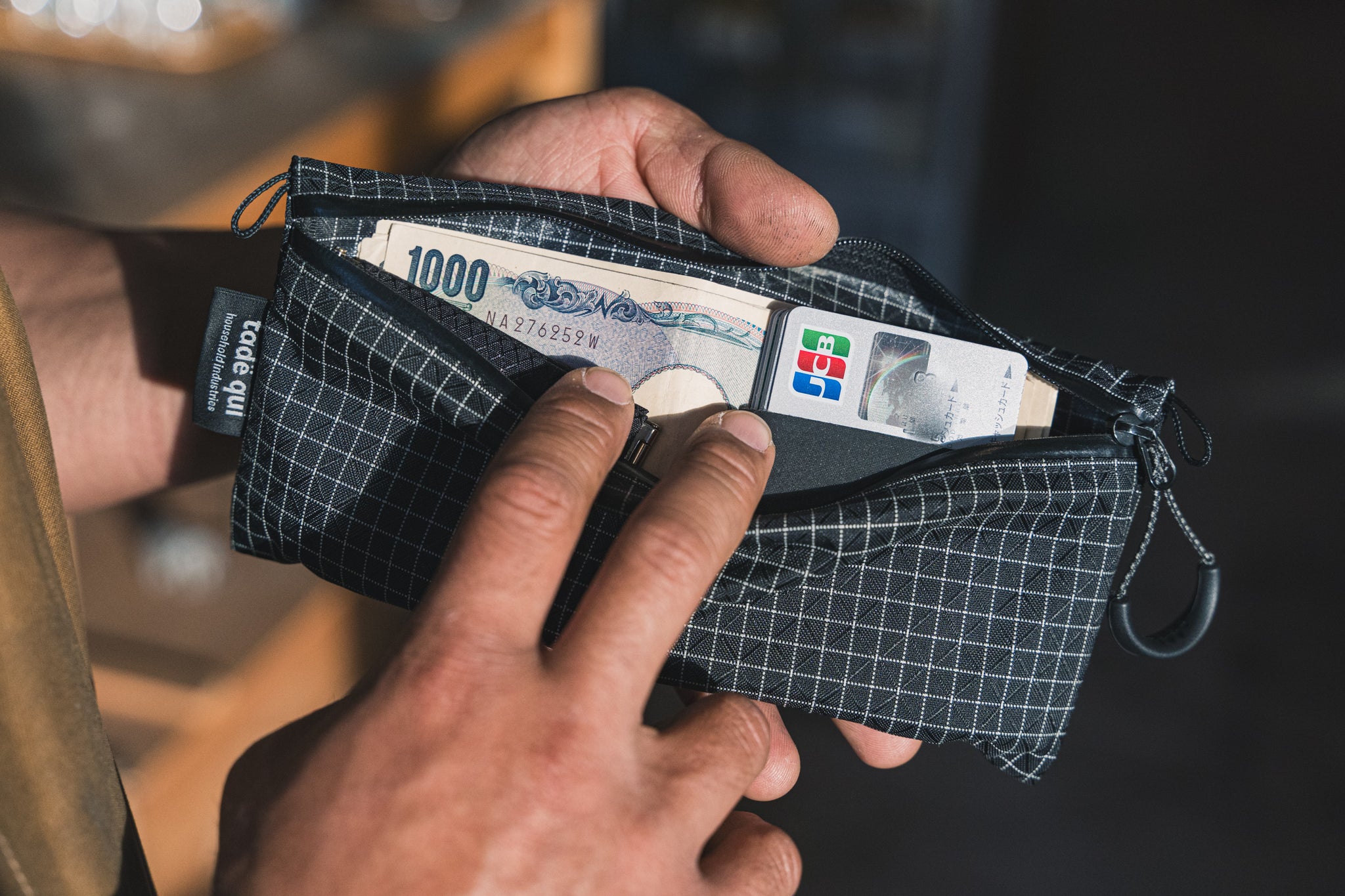 【美品】tade:qui ライダースウォレット ダイニーマ製／防水／超軽量 tade qui / riders wallet / Dyneema Composite Fabric 2.9oz