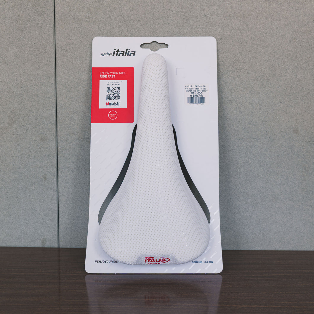 【中古】Selle Italia FLITE 1990 Saddle (punching white/alloy) 未使用品