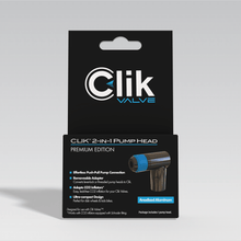 Load image into Gallery viewer, Clik 2-in-1 RIGHT ANGLED PUMP HEAD &amp; REMOVEABLE PUMP ADAPTER (Aluminum)
