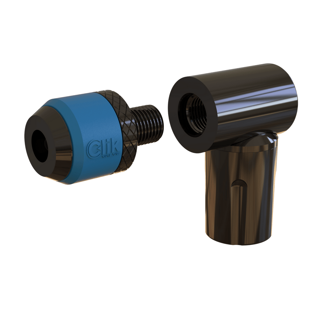 Clik 2-in-1 RIGHT ANGLED PUMP HEAD & REMOVEABLE PUMP ADAPTER (Aluminum)