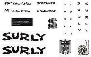 [ネコポス対応]Surly frame decal set straggler NEW サーリー ストラグラー フレーム デカール セット