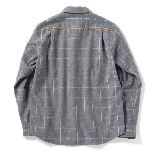 品質重視未使用 narifuri ナリフリ フロントジップヒートシャツ XL フランネル シャツジャケット ネイビー XLサイズ以上